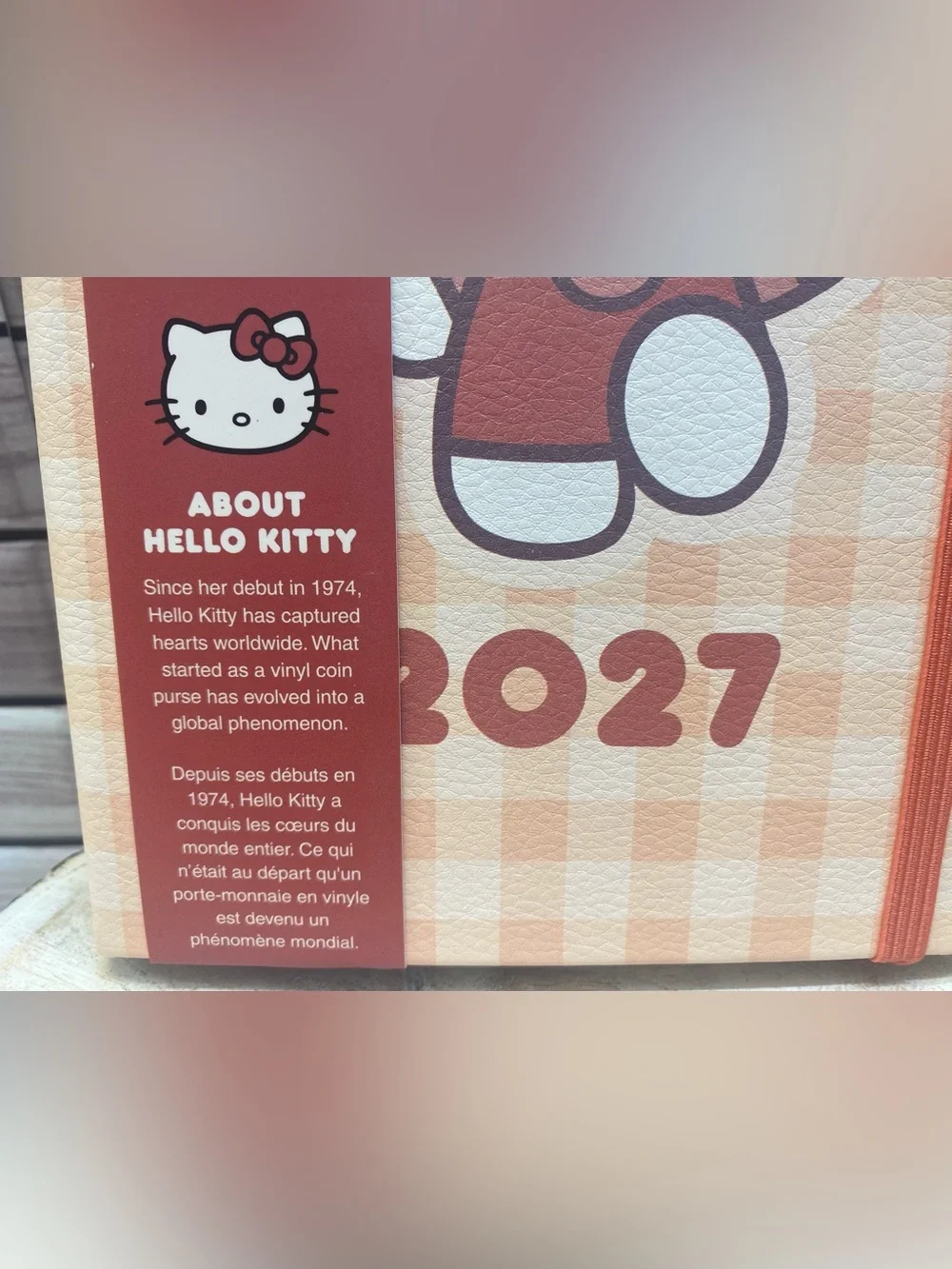Hello Kitty ❤️ Monthly 17 months Planner Aug.2026 to Dec.2027 Cognac NEW